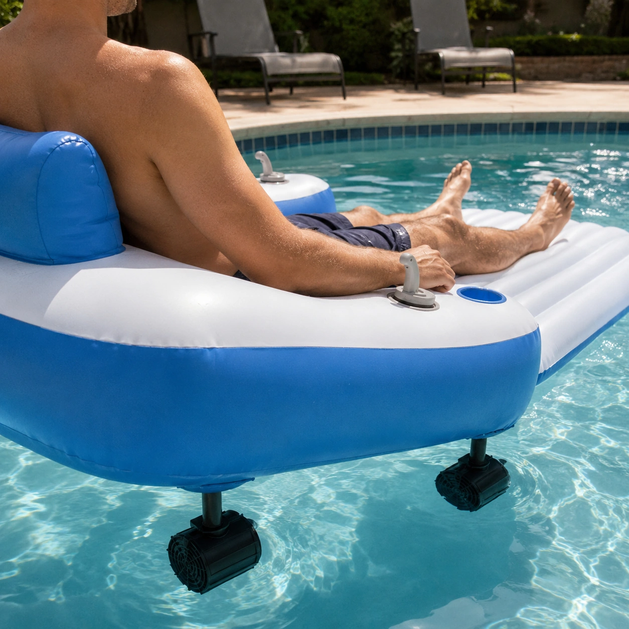 Rechargeable Motorized Pool Lounger - View 8