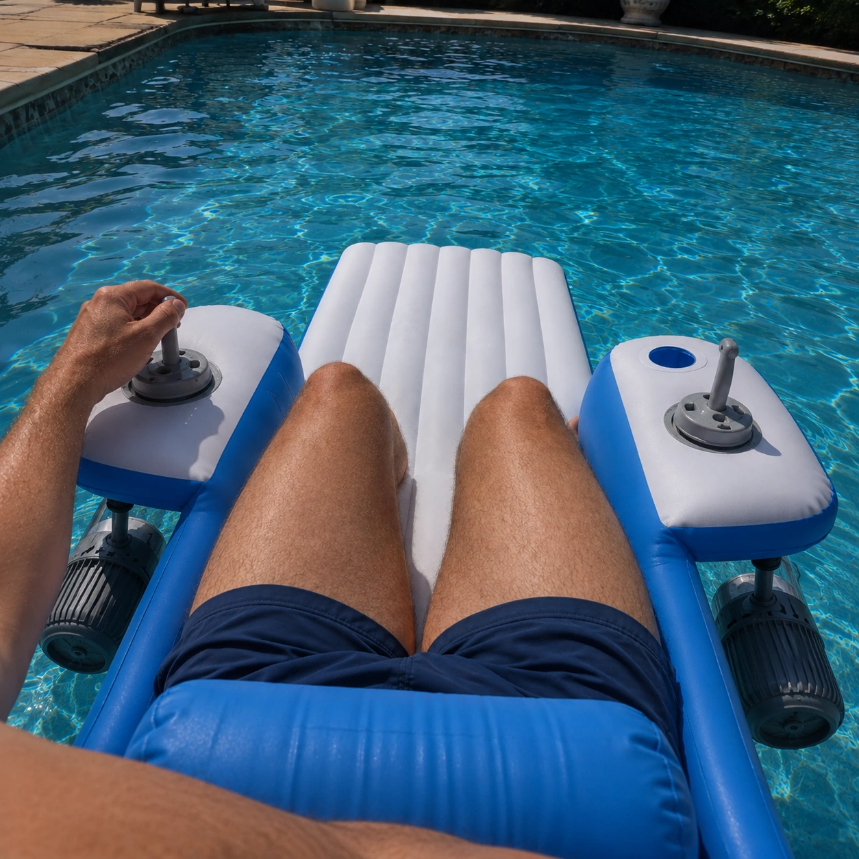Rechargeable Motorized Pool Lounger - View 9