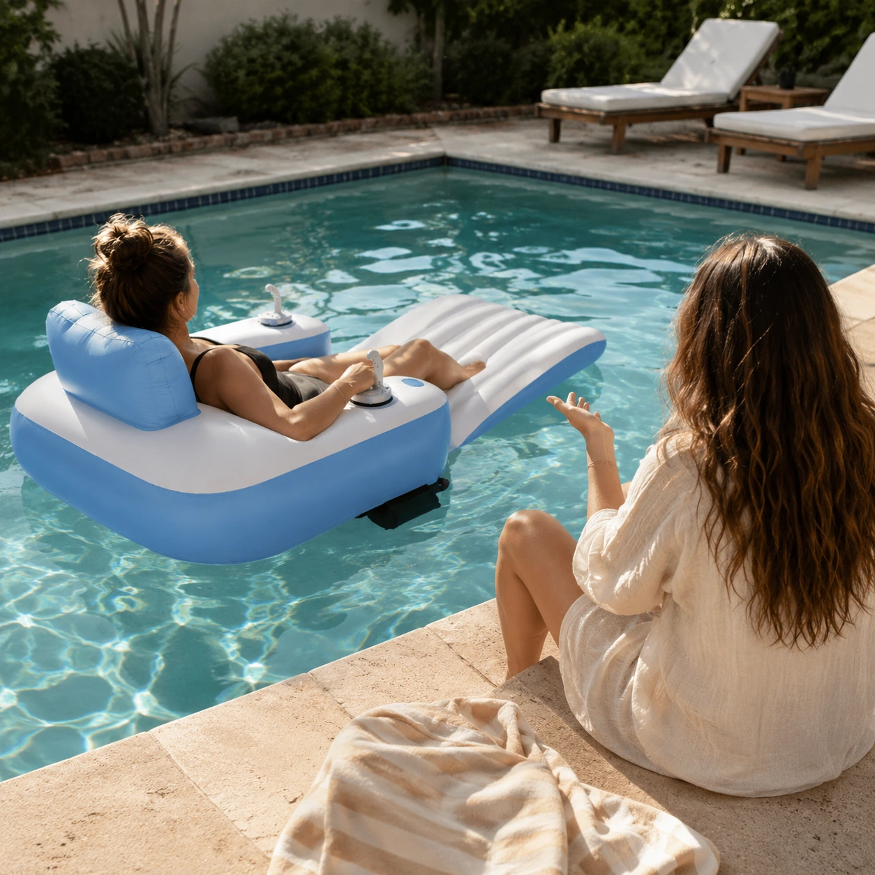 Rechargeable Motorized Pool Lounger - View 10