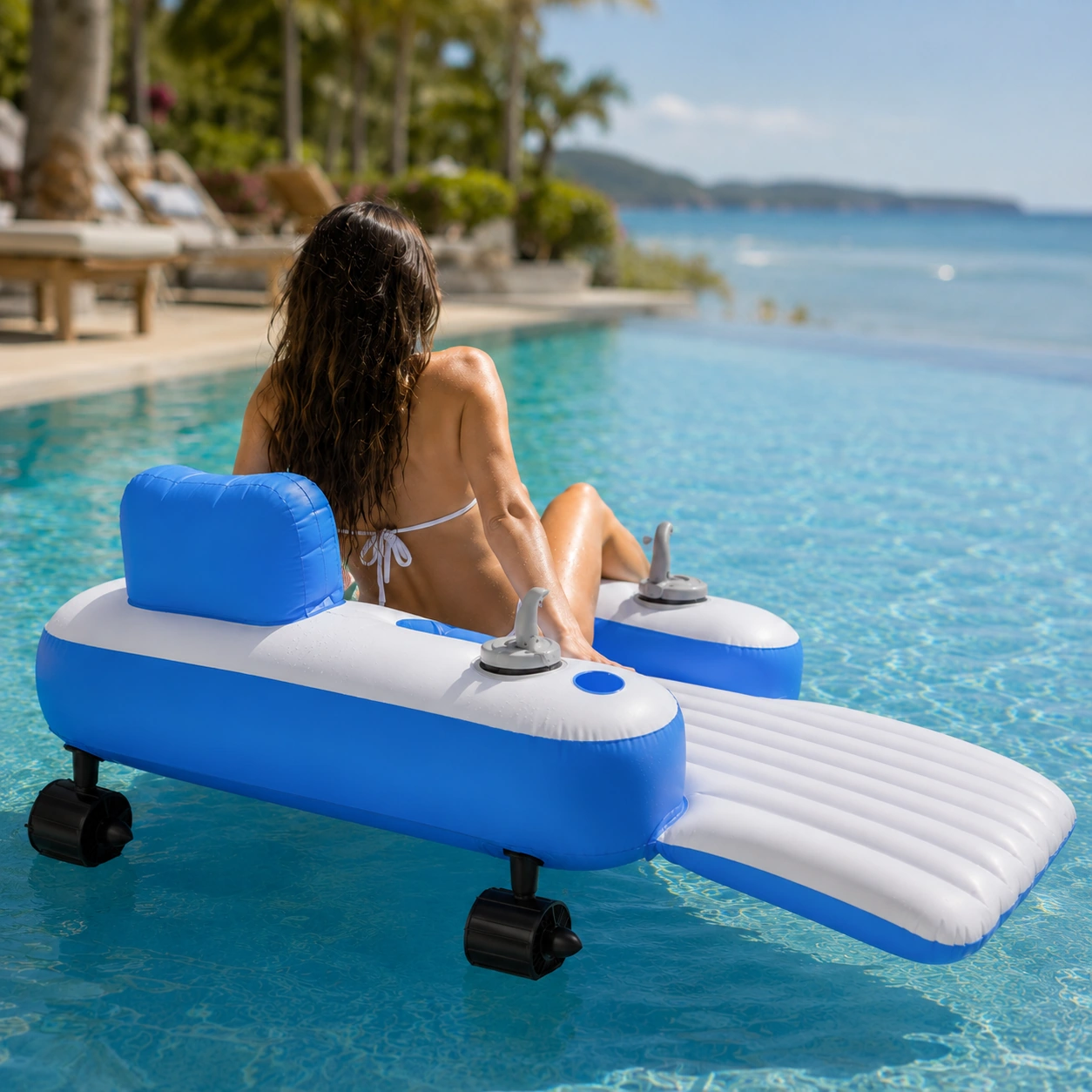 Rechargeable Motorized Pool Lounger - View 5